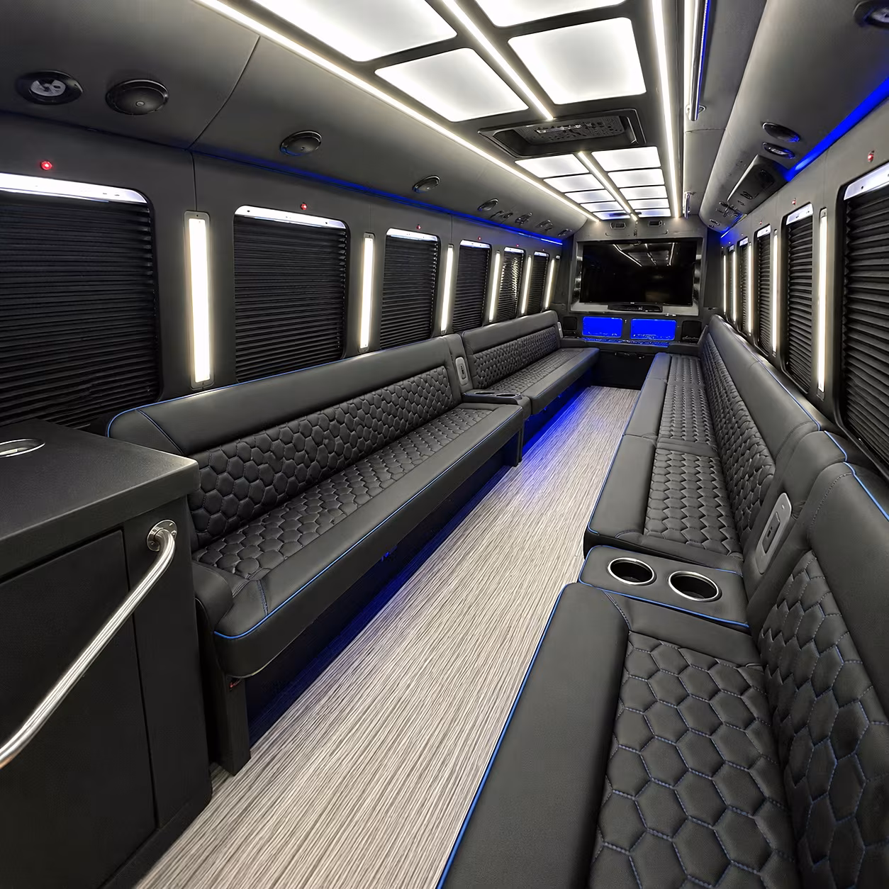 bismarck party bus rental interior